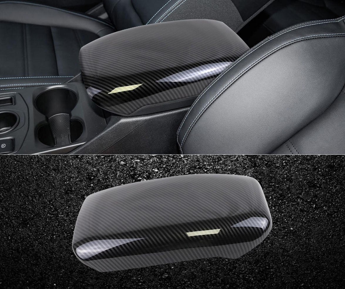 Center Console Cover - Ford Ranger/Raptor 2022-2025 (Carbon Fiber/Piano Black)