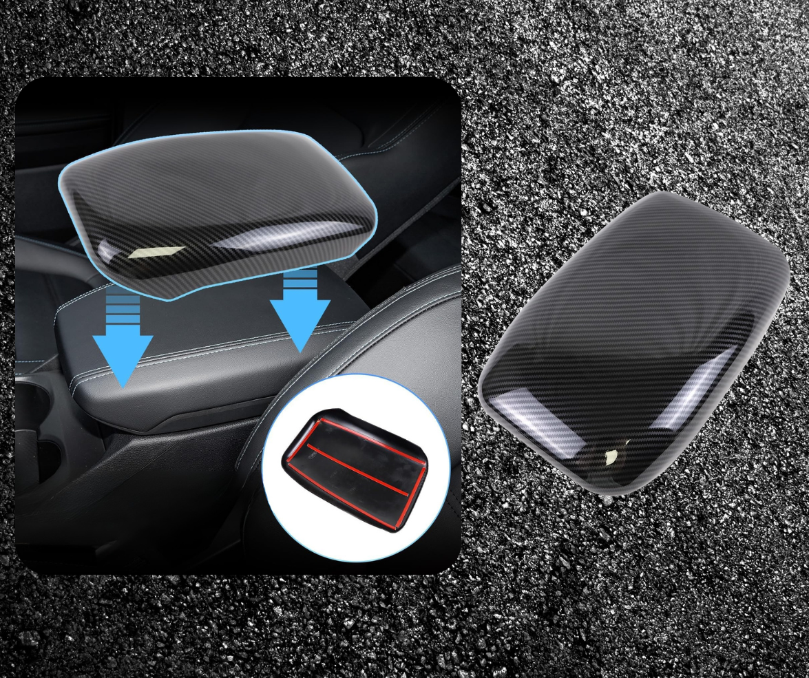 Center Console Cover - Ford Ranger/Raptor 2022-2025 (Carbon Fiber/Piano Black)