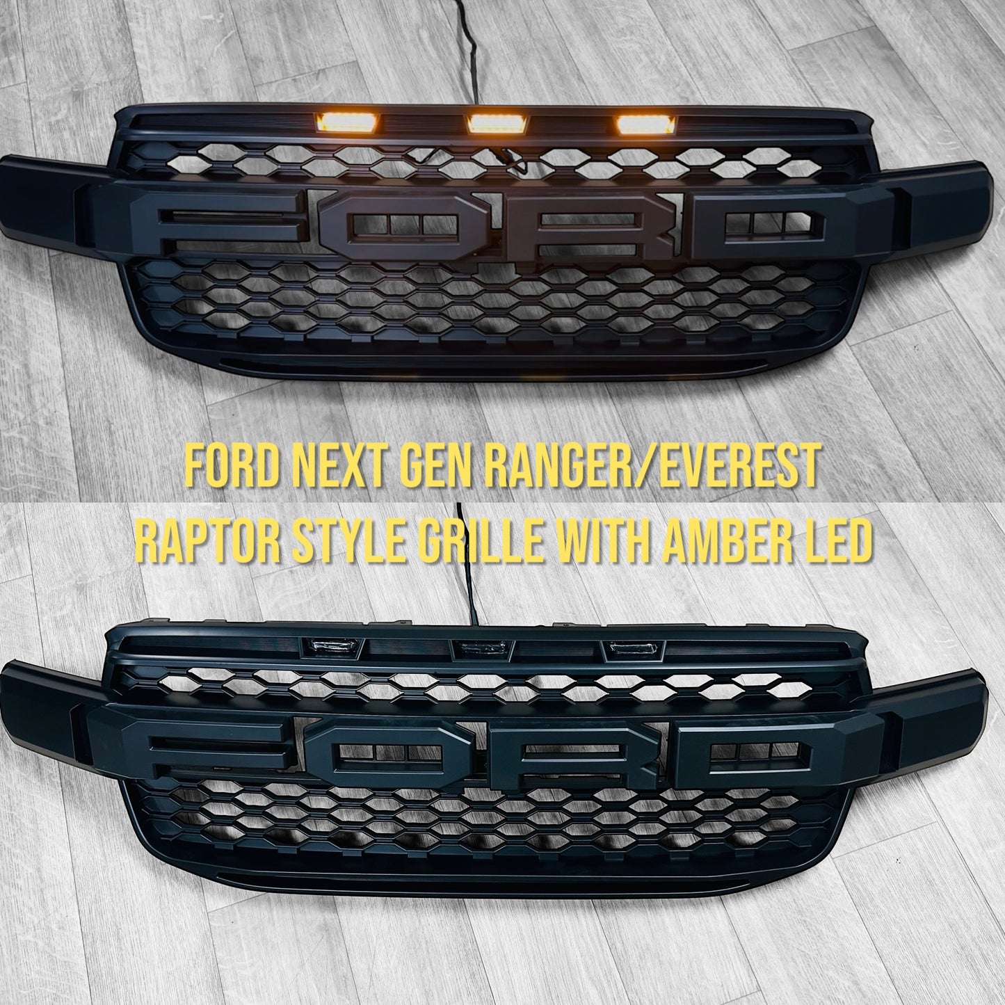 Ford Next Gen Ranger /Everest- “Raptor Style Grille with Amber LED’’