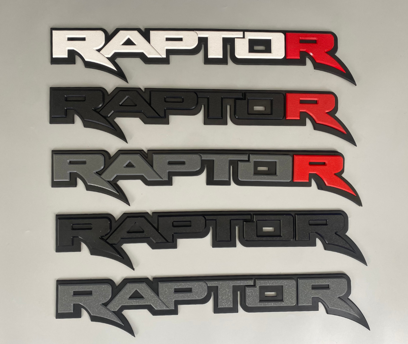CUSTOM 3D "RAPTOR" SIDE TUB BADGES - FORD RANGER RAPTOR (1 PAIR)