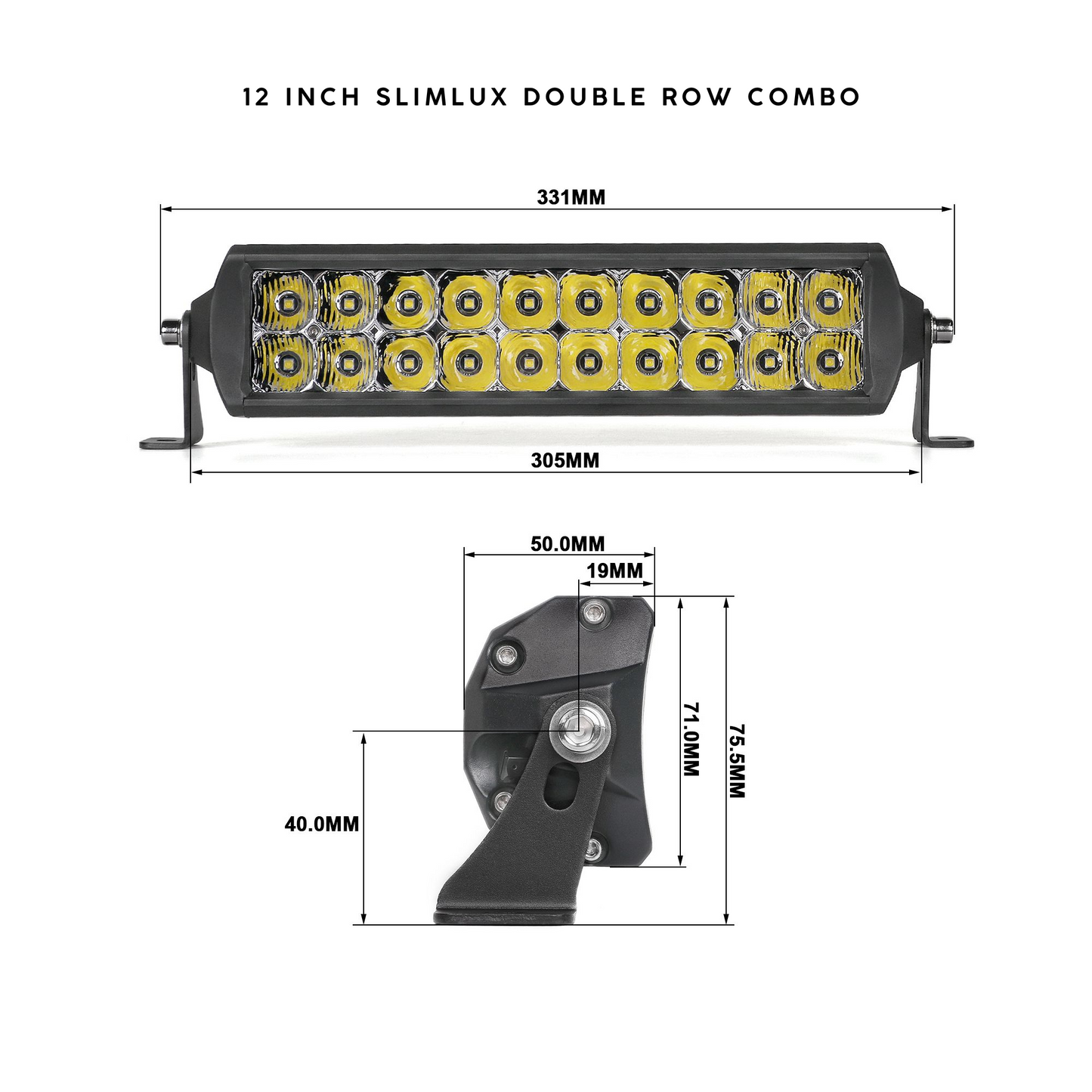 LuxLine Double Row Combo LED Bar - 30" 12"