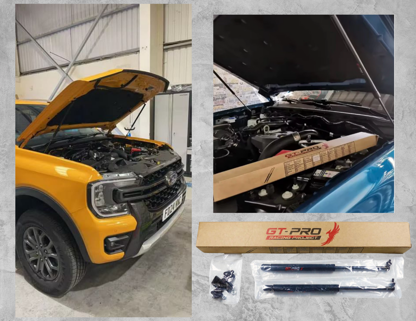 GT PRO Bonnet + Tailgate Strut Assist/Damper to fit 2022+ Ford Next Gen Raptor Wildtrak Sport XLT XL (T9)