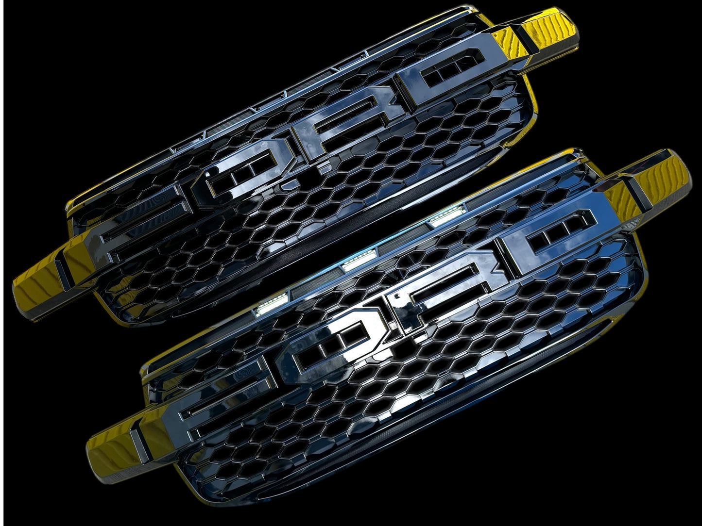 Ford Next Gen Ranger /Everest- “Raptor Style Grille with White LED - GLOSS”