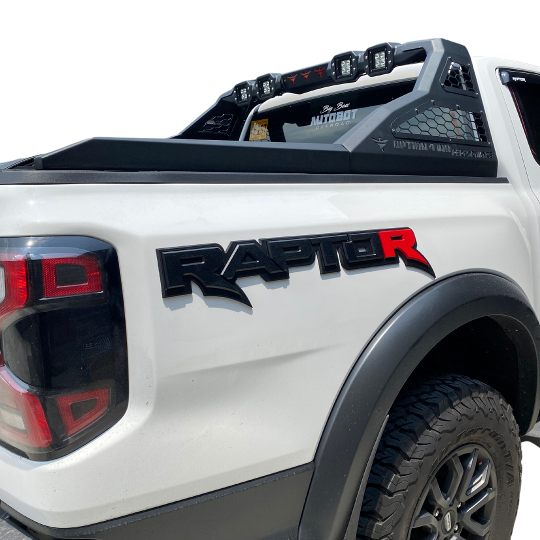 CUSTOM 3D "RAPTOR" SIDE TUB BADGES - FORD RANGER RAPTOR (1 PAIR)