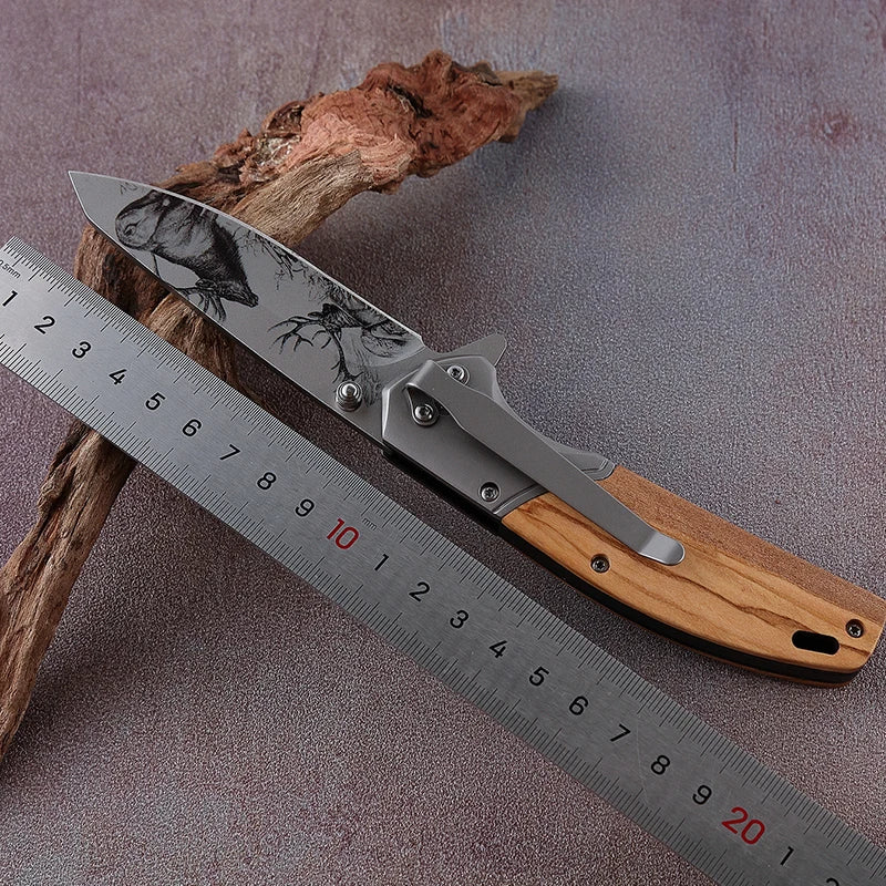 TALON Camping Pocket Knife- Elk (Raptor and Tremor)