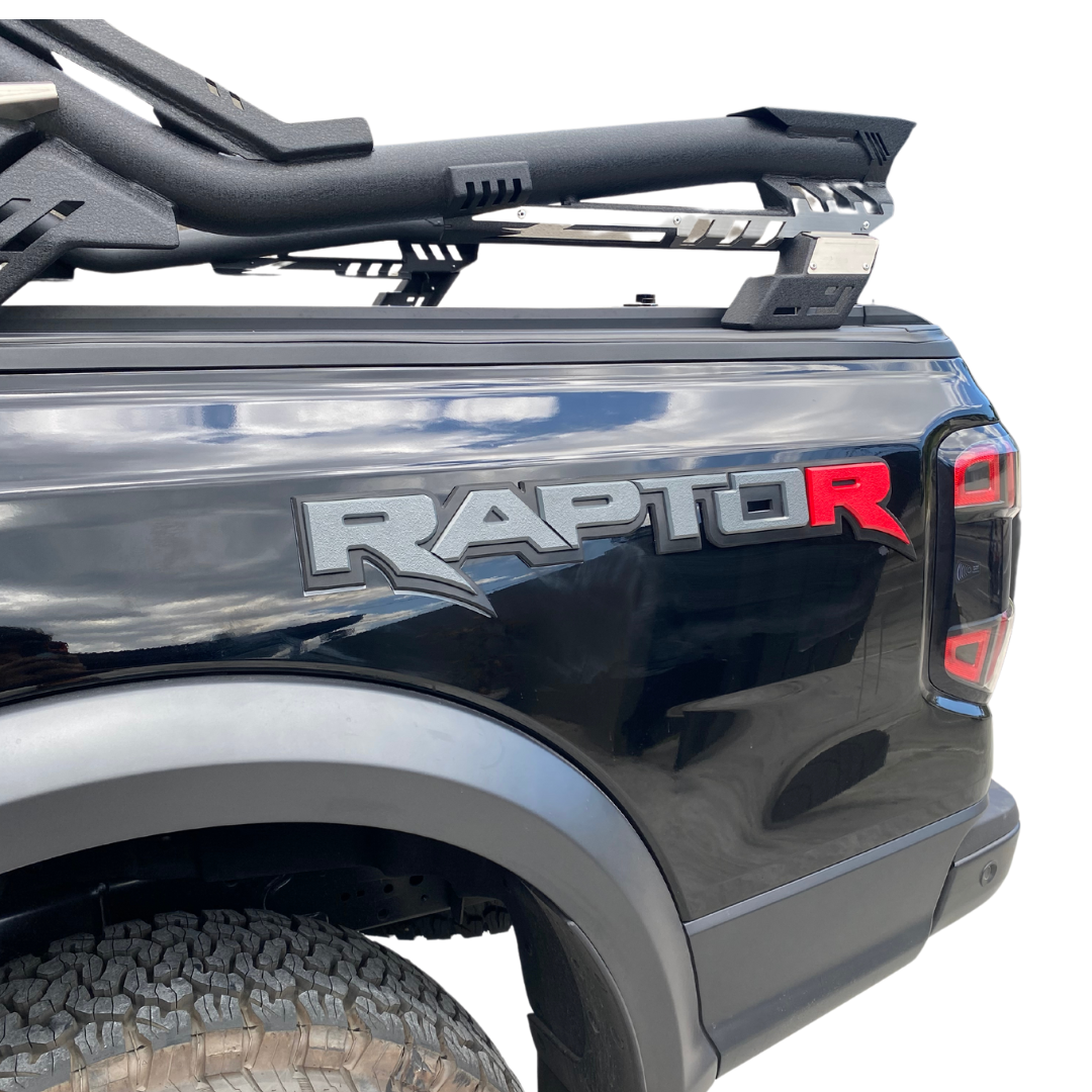 CUSTOM 3D "RAPTOR" SIDE TUB BADGES - FORD RANGER RAPTOR (1 PAIR)