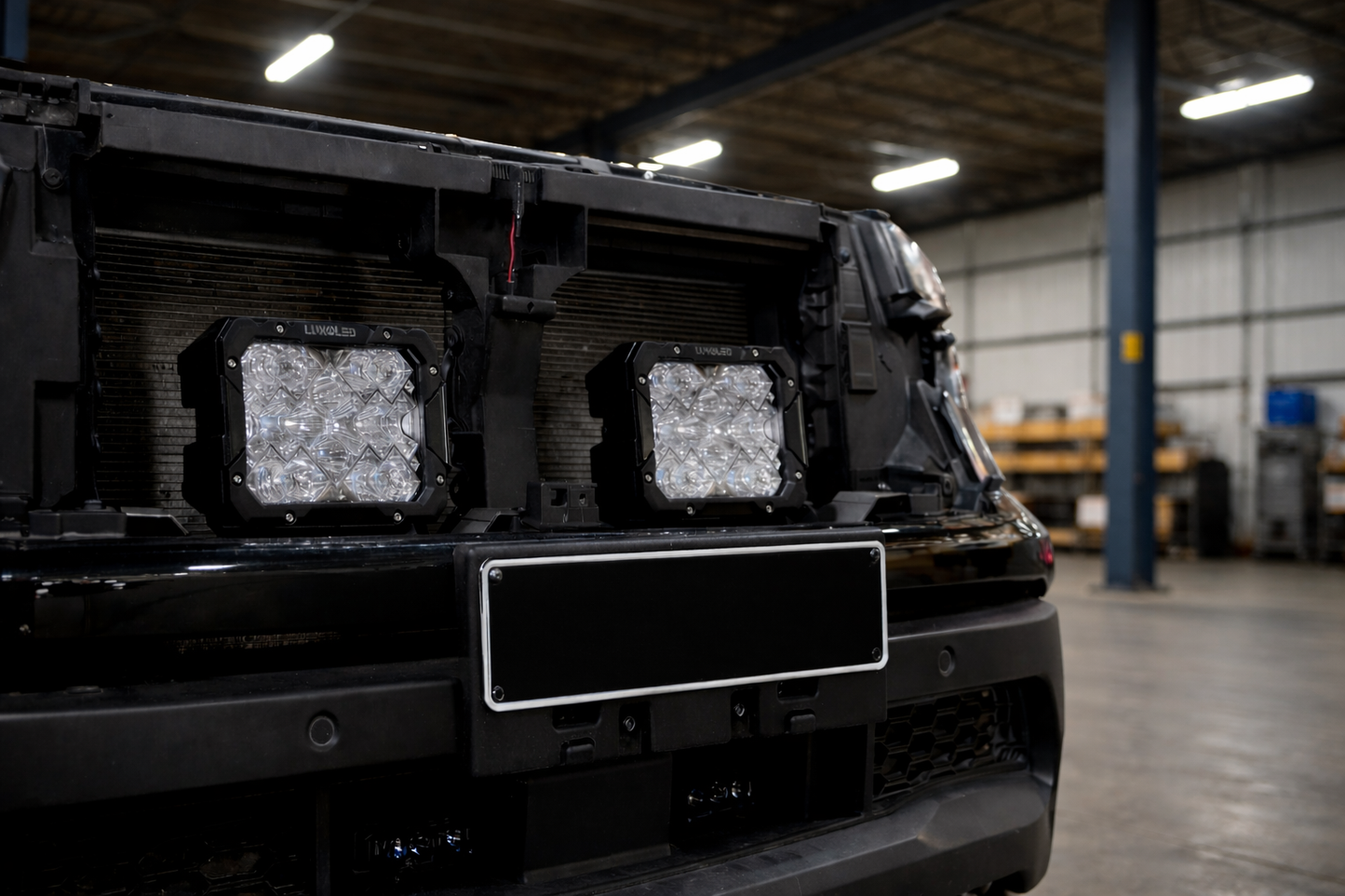 LuxLED™ BlackVeil 9” Integrated Behind-Grille Driving Pods (Pair) – suits Next-Gen Ranger Raptor