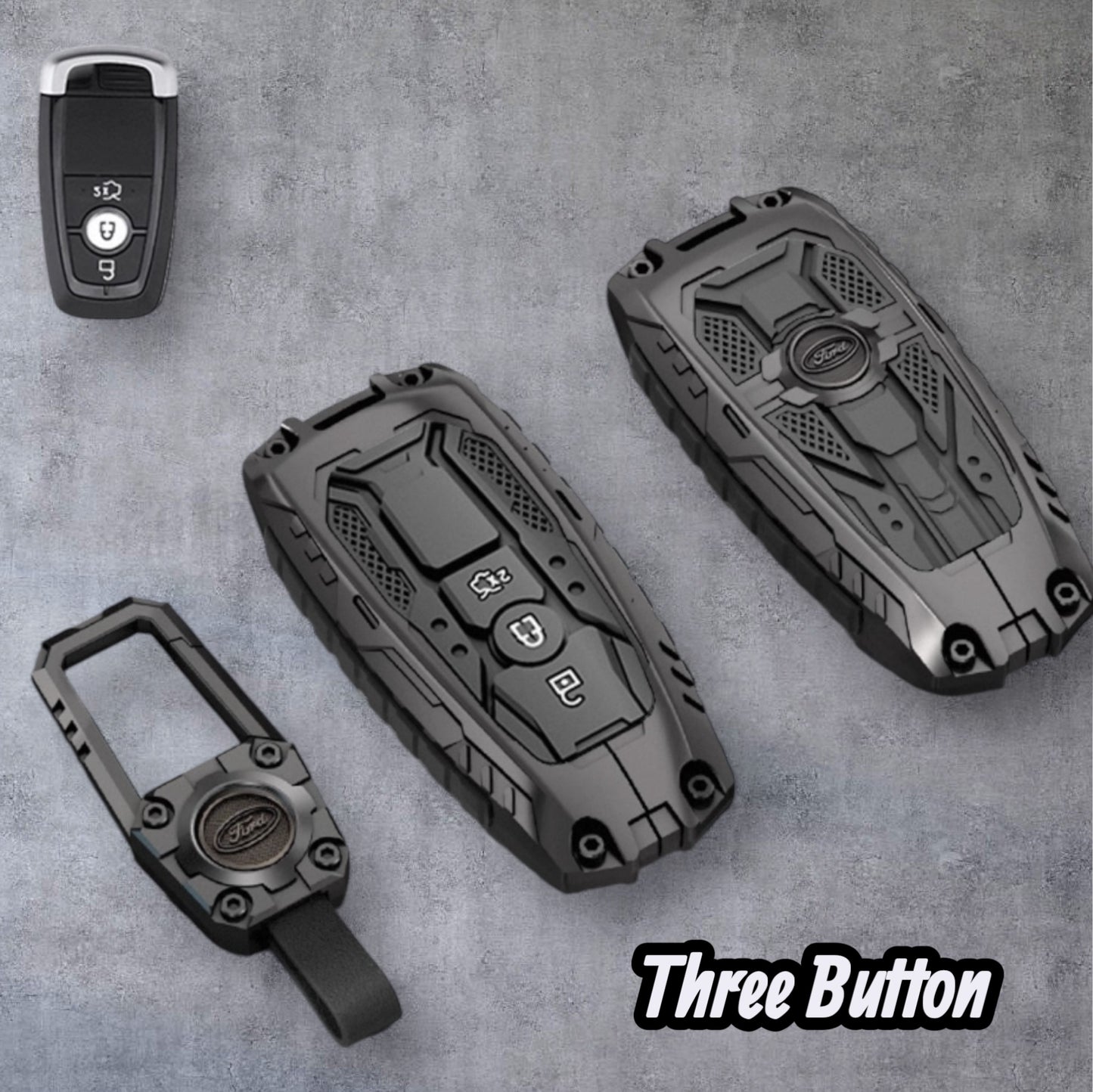 Estuche para llaves de aleación de zinc de 360° para Ford Ranger Wildtrak de próxima generación