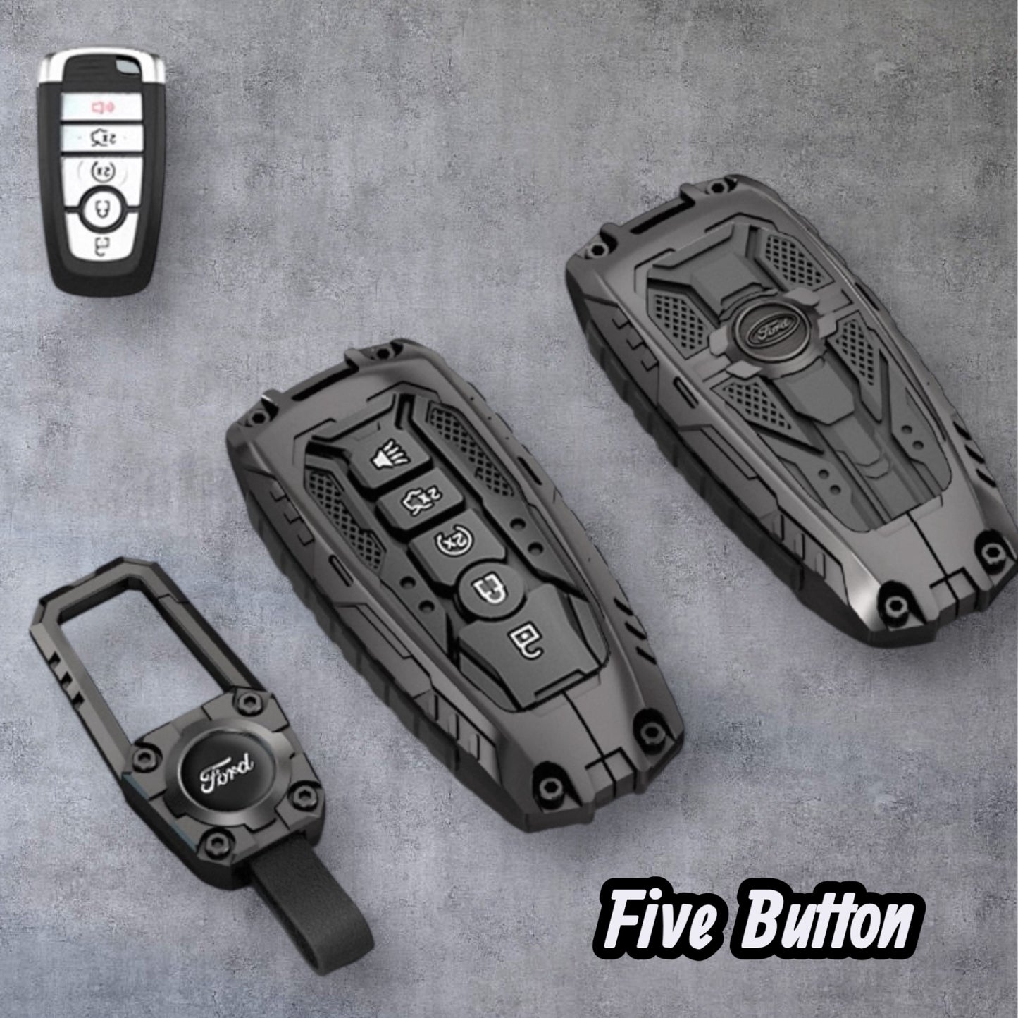 Estuche para llaves de aleación de zinc de 360° para Ford Ranger Wildtrak de próxima generación