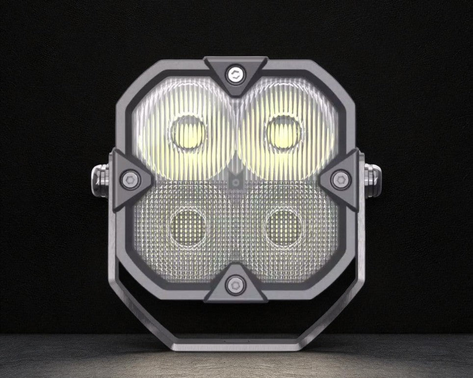 Luces LED para zanjas de dos colores con diseño de panal 2 en 1 (1 par)