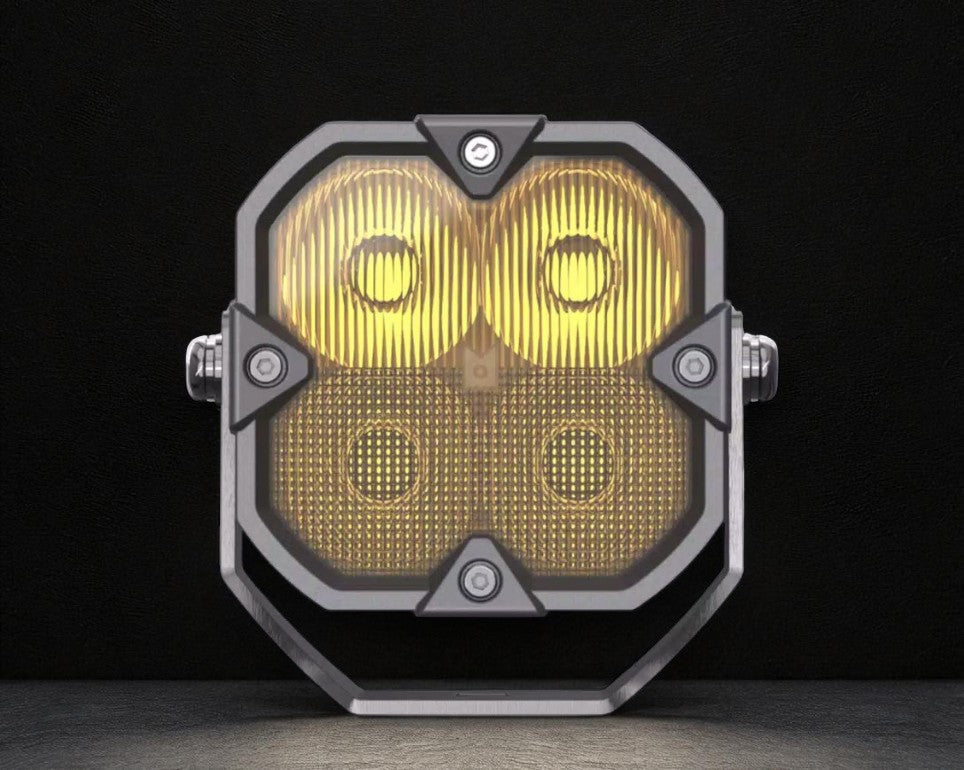 Luces LED para zanjas de dos colores con diseño de panal 2 en 1 (1 par)