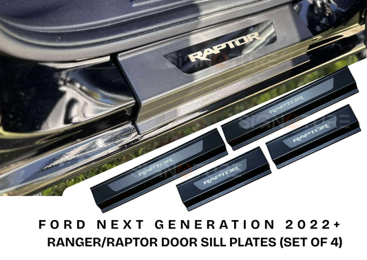 Ford Next Generation 2022+ Ranger/Raptor Door Sill Plates (Set of 4)