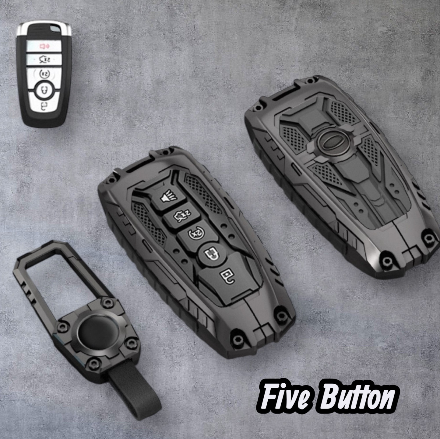 Estuche para llaves de aleación de zinc de 360° para Ford Ranger Wildtrak de próxima generación