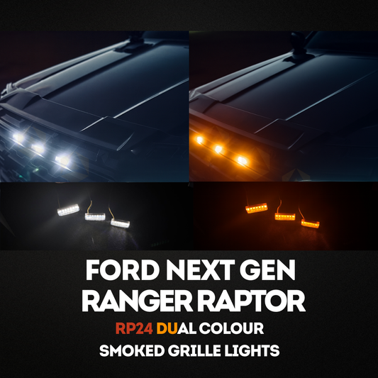 Ford Next Gen Raptor- RP24 Dual Colour LED Grille Lights (White & Amber)