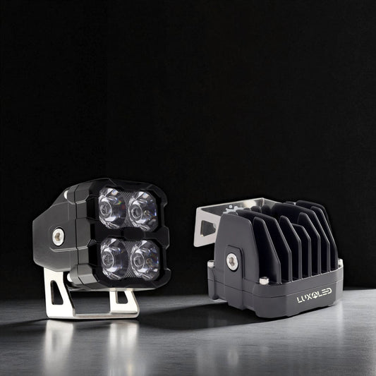 Luces LED para zanjas de dos colores con diseño de panal 2 en 1 (1 par)