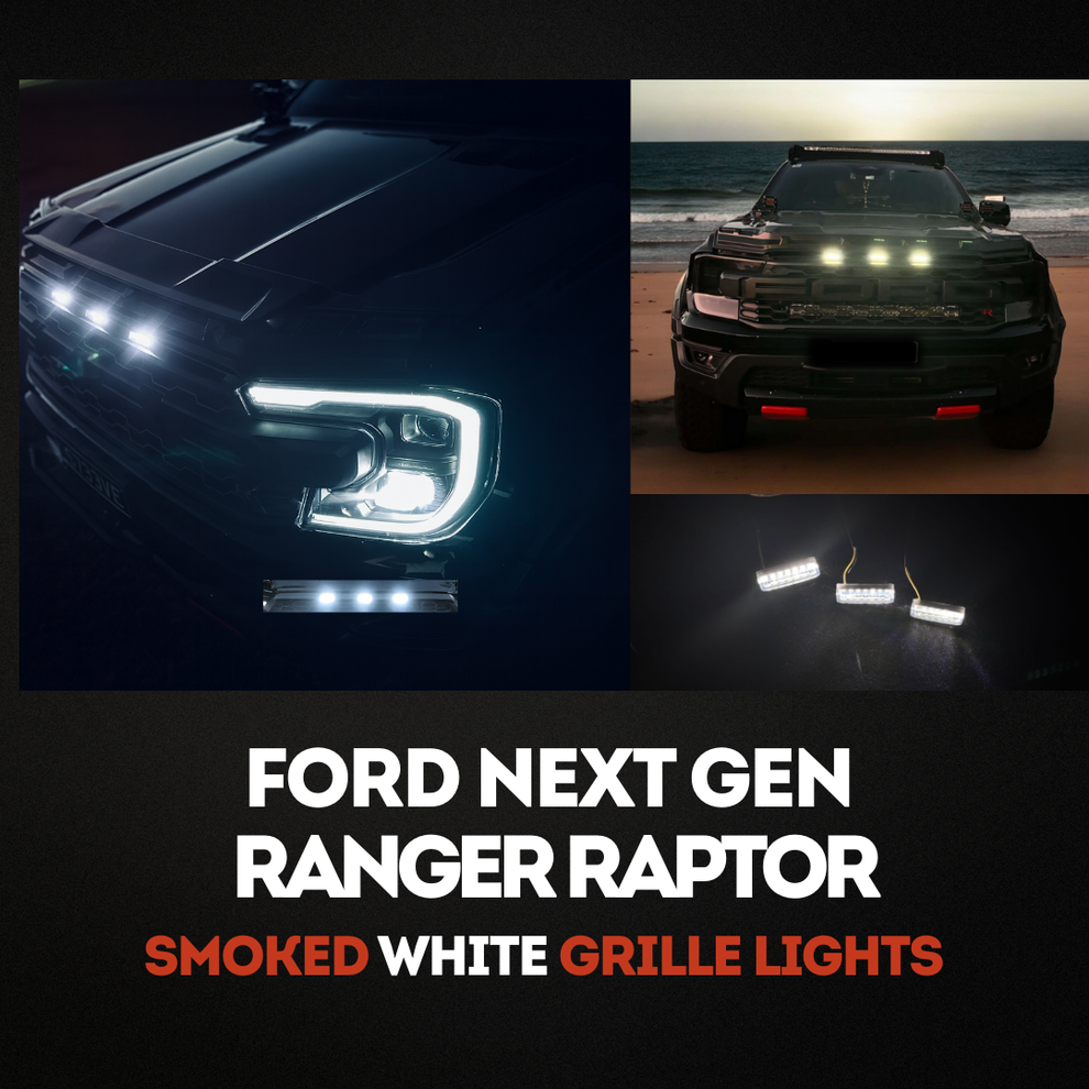 Blaze RP24 Smoked White Grille Lights fits Ford Ranger Raptor 2022 ...