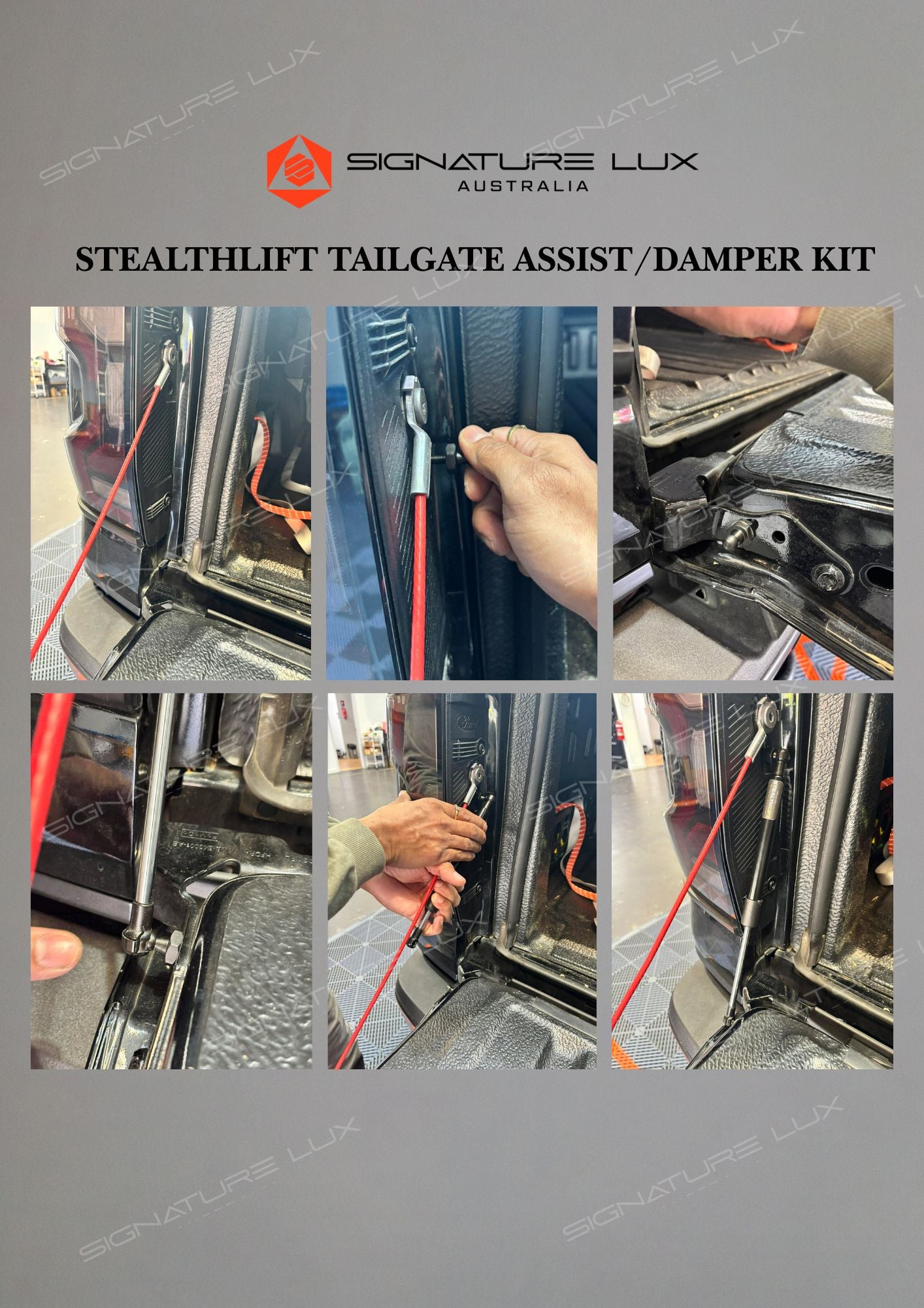 StealthLift Bonnet & Tailgate Strut Assist/Damper Kit to fit 2022+ Ford Next Gen Raptor Wildtrak Sport XLT XL (T9)