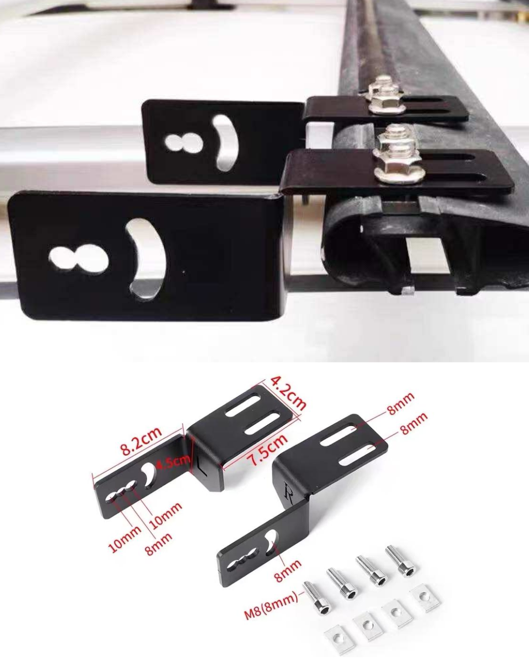 LED Light Bar Mounting Bracket Kit – Universal Roof Rack Fitment