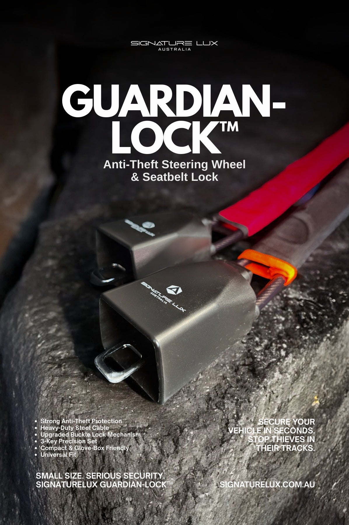 🛡️ SignatureLux Guardian-Lock™ Anti-Theft Steering Wheel & Seatbelt Lo ...