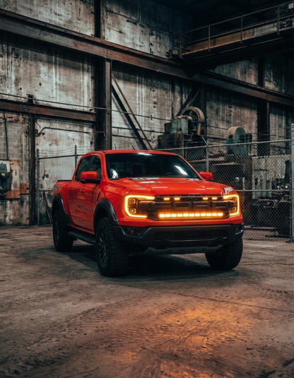 LuxLED™ 40” Curved LED Light Bar (Amber DRL + White High Beam) suits Ranger Raptor 2022+