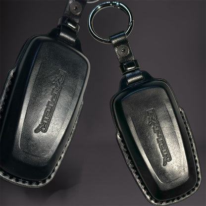 Ford Next Gen Ranger Raptor- Leather Alloy Key Case (Black)