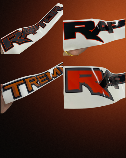 Ford Next Gen "RAPTOR" and "TREMOR" Custom Side Tub Decal