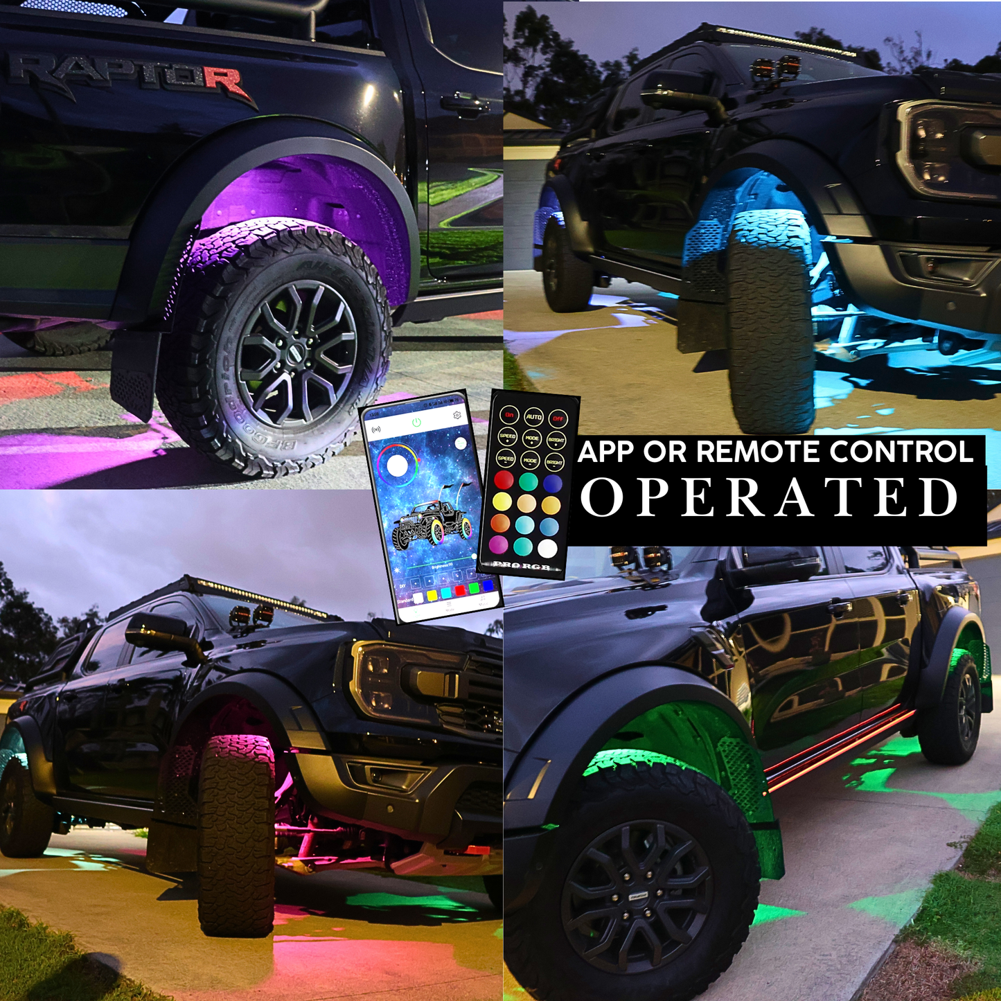 RGBW Underbody Rock Light Kit - Set of 4, 8