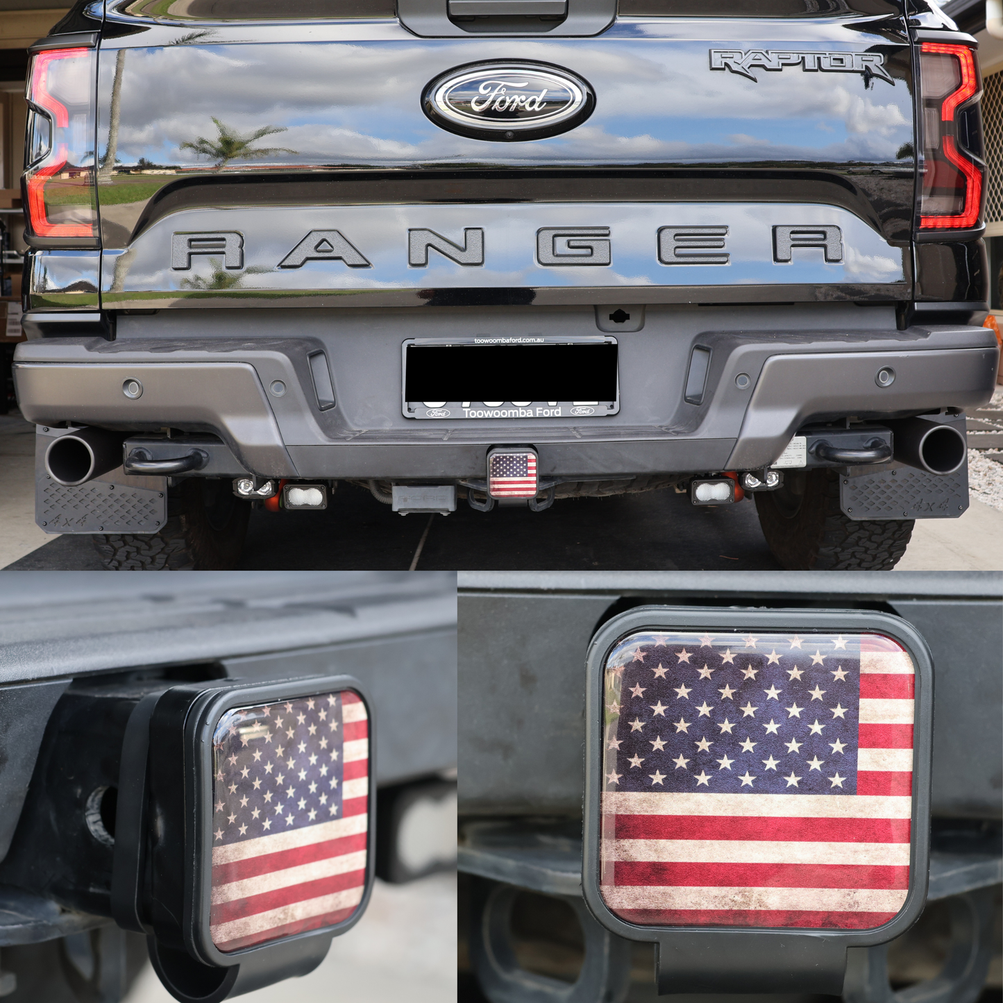 Tow Hitch Cover (US Flag Designs) – fits Ford Next Gen 2022+