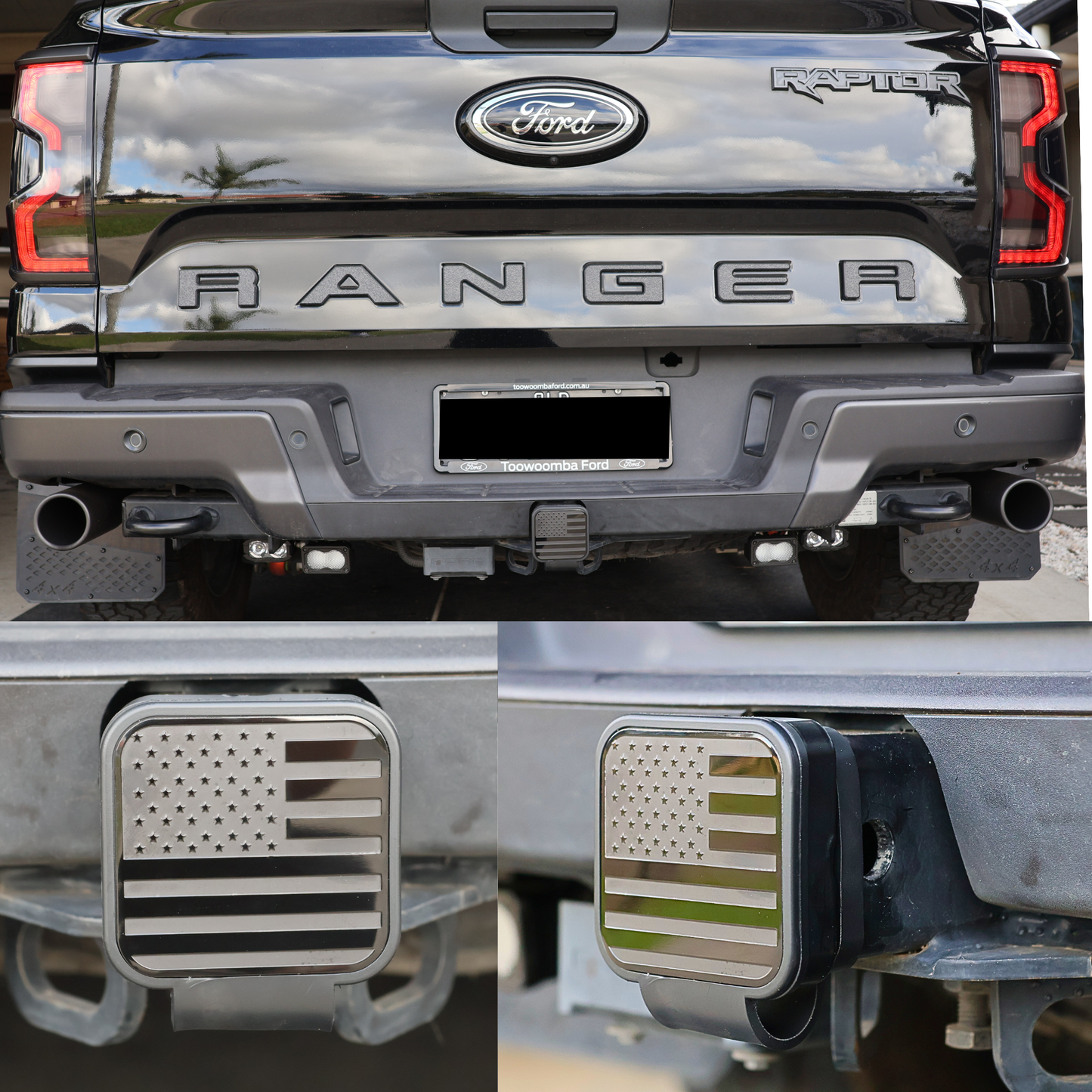 Tow Hitch Cover (US Flag Designs) – fits Ford Next Gen 2022+