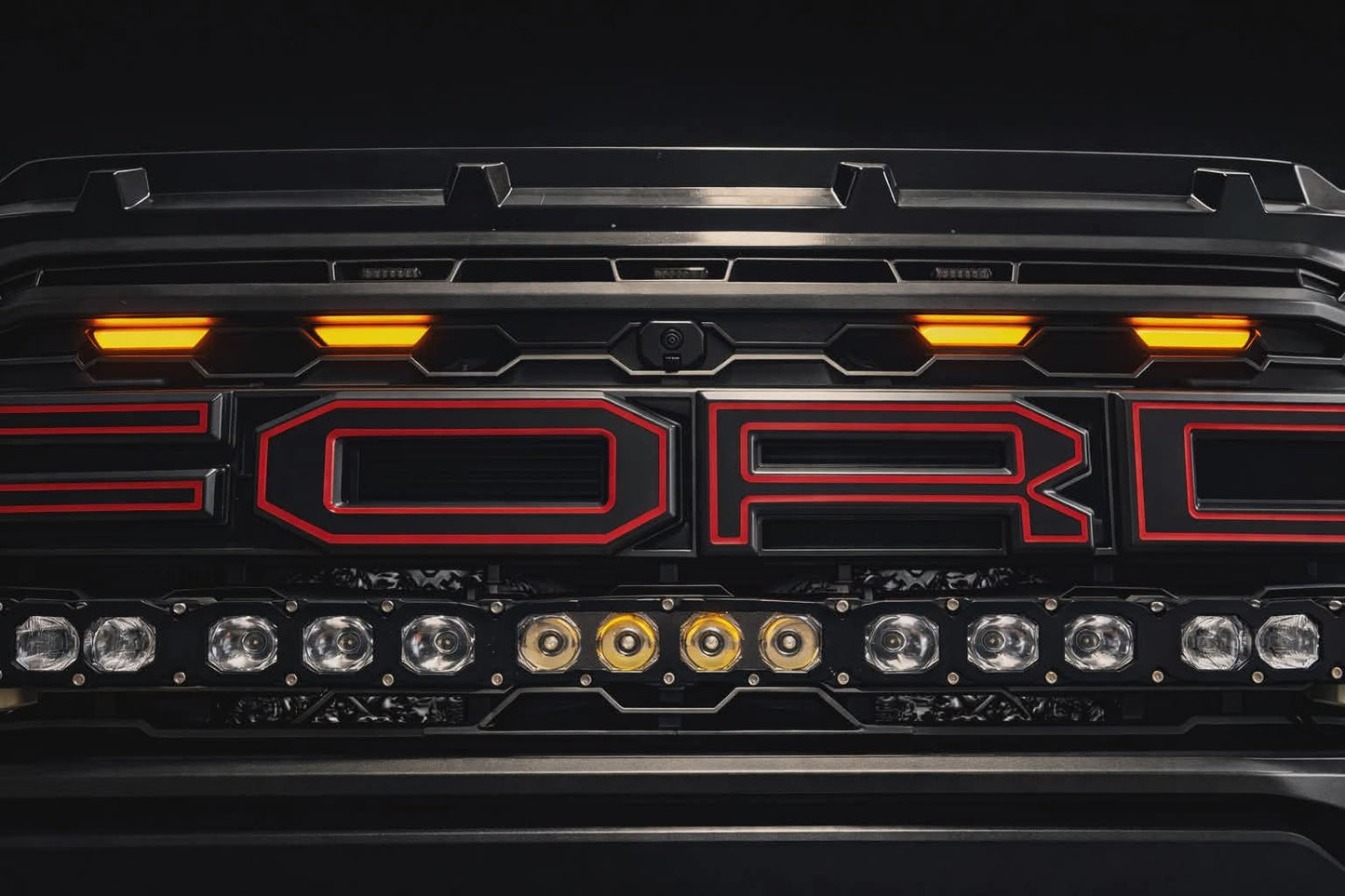 ArrowGlow Smoked Amber/White Grille Lights (Set of 4) - fits Ford Ranger Raptor 2022+