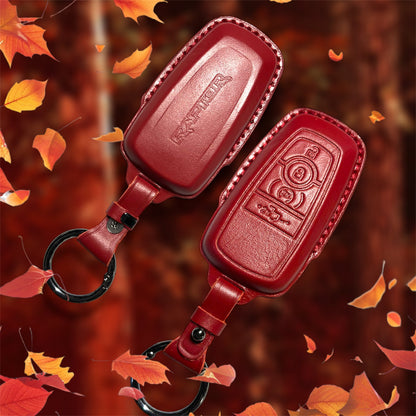Ford Next Gen Ranger Raptor- Leather Alloy Key Case (Red)