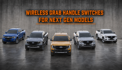 LuxSwitch™ Grab Handle Wireless 6-Switch Panel to suit Next-Gen Ranger & Ranger Raptor (2022+) and 2017 plus, fits LHD and RHD