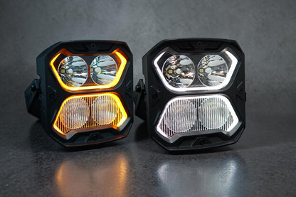 Luces LED para zanjas de dos colores con diseño de panal 2 en 1 (1 par)