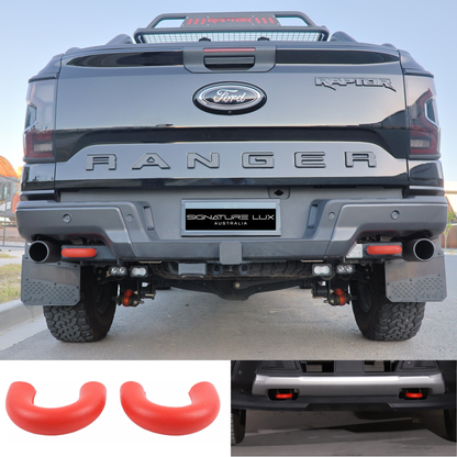 Red Decorative Tow Hook Covers (2PCS) | Fits Ford Ranger 2023–2025
