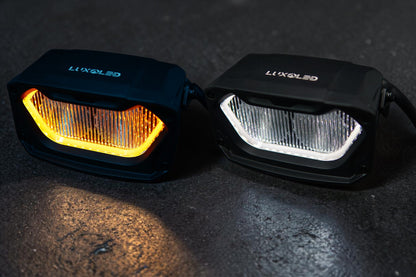 Luces LED para zanjas de dos colores con diseño de panal 2 en 1 (1 par)