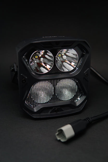 Luces LED para zanjas de dos colores con diseño de panal 2 en 1 (1 par)