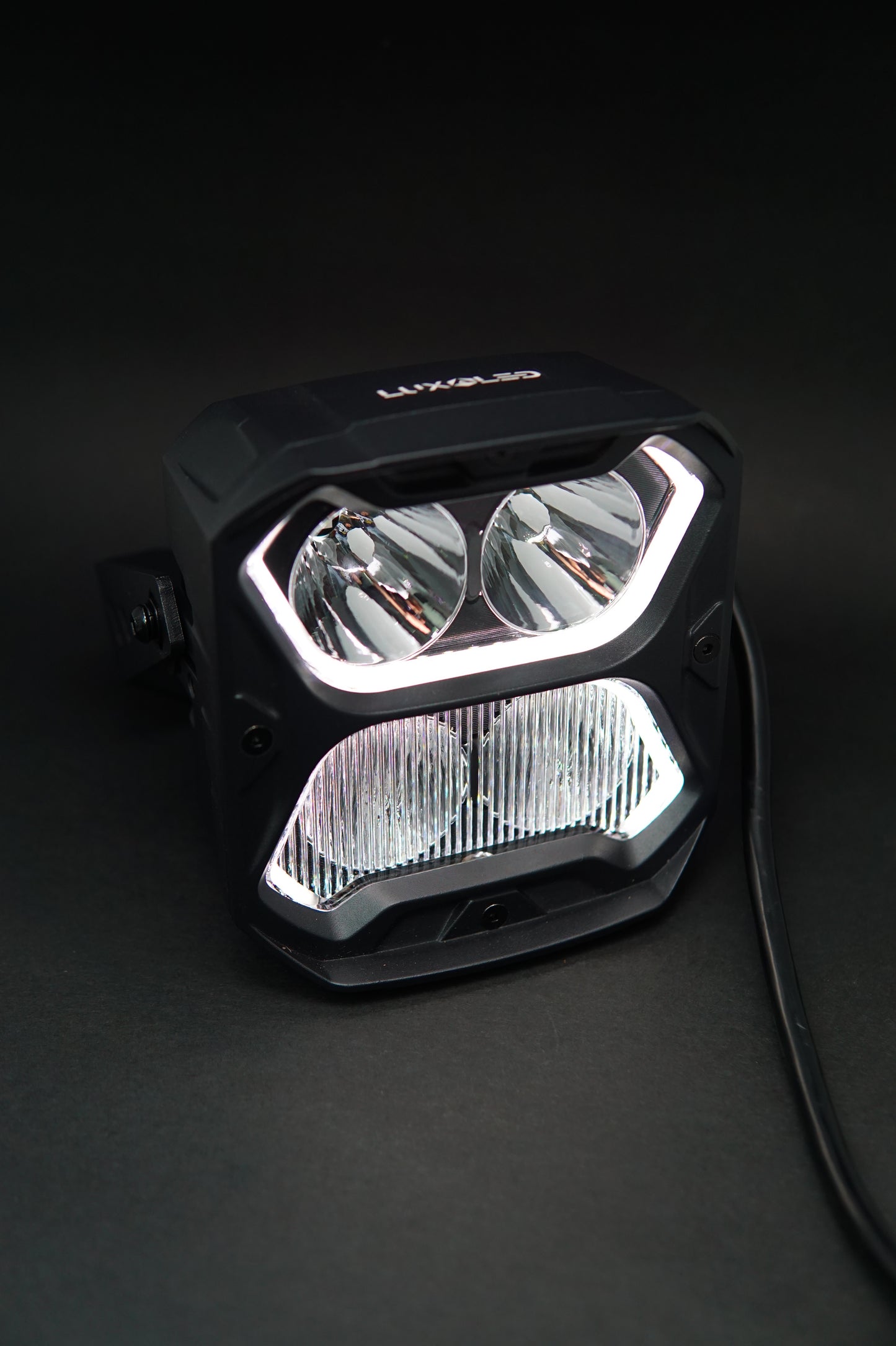 Luces LED para zanjas de dos colores con diseño de panal 2 en 1 (1 par)