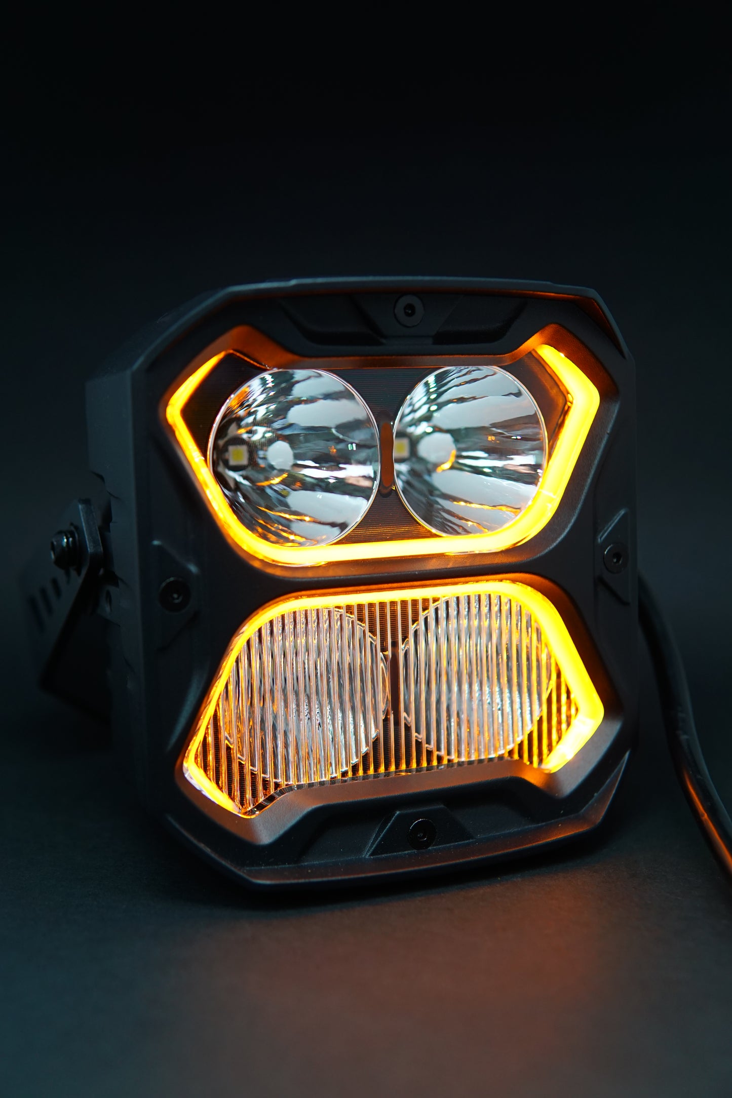Luces LED para zanjas de dos colores con diseño de panal 2 en 1 (1 par)
