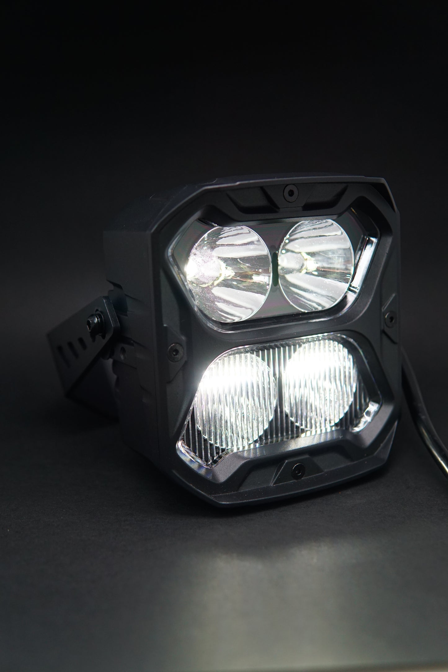 Luces LED para zanjas de dos colores con diseño de panal 2 en 1 (1 par)