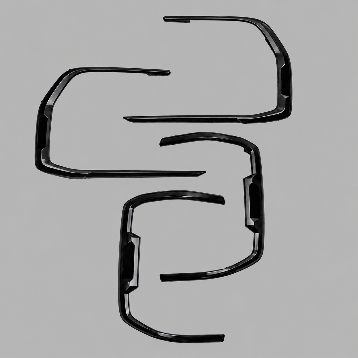 Gloss Black Headlight & Tail Light Sleek Thin Trim fits Ford Gen T9