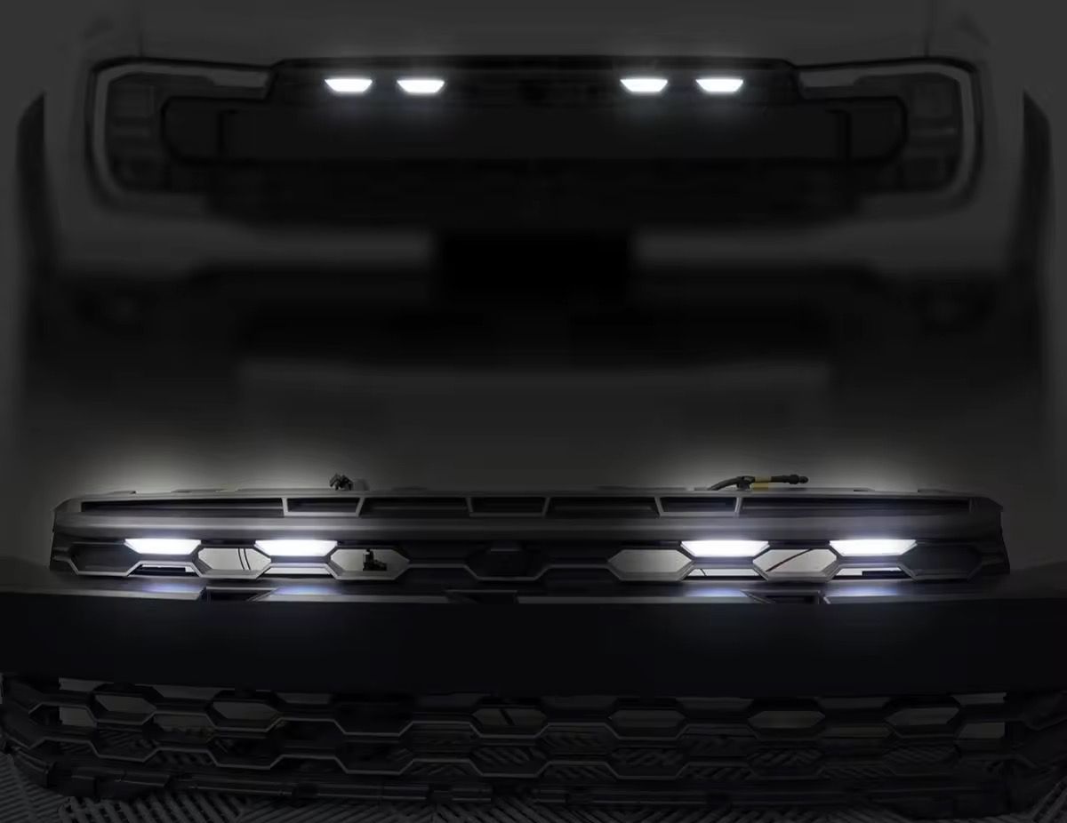 ArrowGlow Smoked Amber/White Grille Lights (Set of 4) - fits Ford Ranger Raptor 2022+