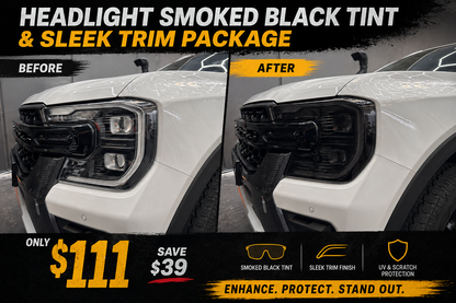 Headlight Smoked Black Tint & Sleek Trim Package