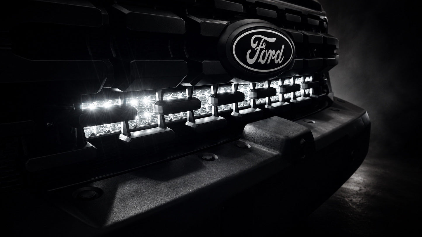 LuxLED™ BlackVeil 32”  Behind-Grille Double-Row LED Light Bar Kit suitable for Ford Ranger Super Duty