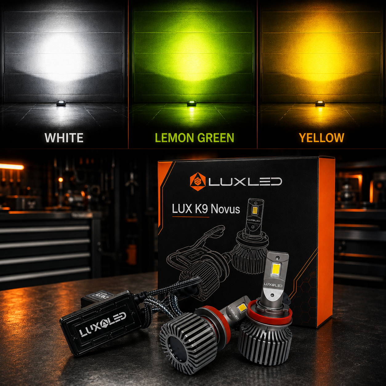Lux-k9 Novus Tri-Colour Foglight Upgrade (H11 H8 H9)