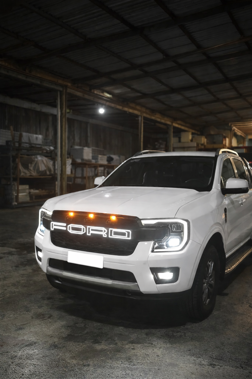 2022+ Ford Ranger/Everest Next-Gen Raptor Style Grille - Edge-Lit Letters + Amber LED