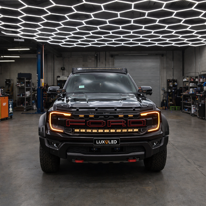 LuxLED™ 40” Curved LED Light Bar (Amber DRL + White High Beam) suits Ranger Raptor 2022+