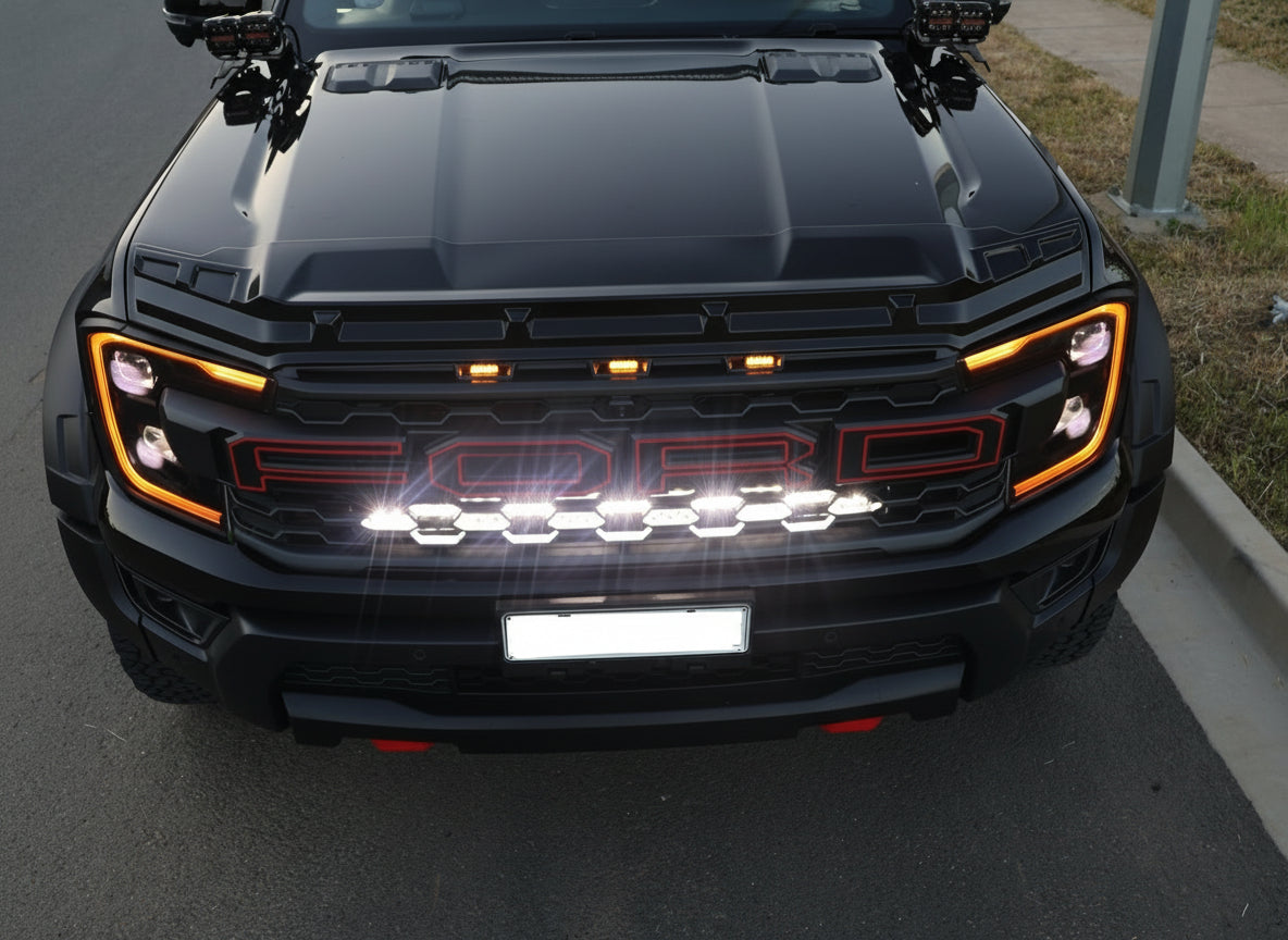 Heavy Duty Front Recovery Point Covers (Red Metal Clip-On) | Fits Next Gen Ranger 2023–2025