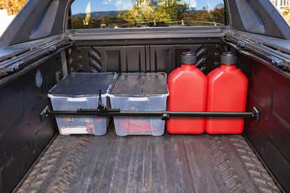 Adjustable Ratcheting Cargo Bar with Divider