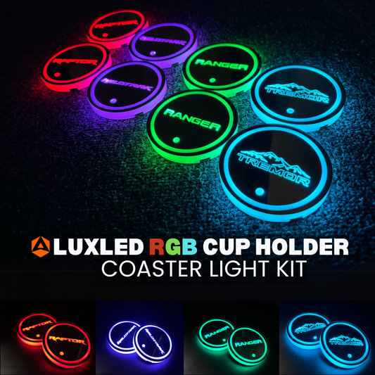 LuxLED RGB Cup Holder Coaster Kit