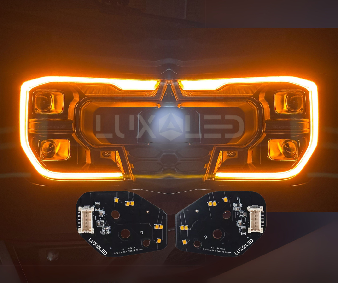 "Lava" Amber DRL Conversion for Ford Next Gen Headlights